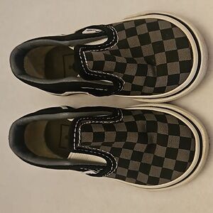 Vans | Toddler Black Gray Classic Checkerboard Sneakers Sz 4